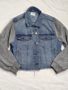 Cisono denim and fleece hybrid jacket size M